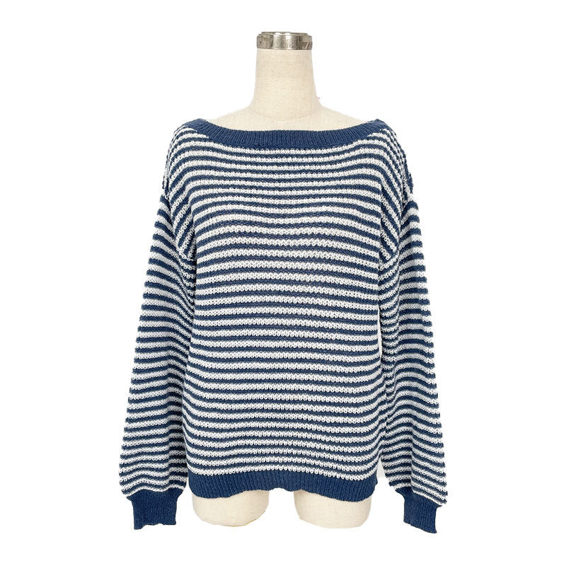 Schulterfreier Strickpullover für Damen
