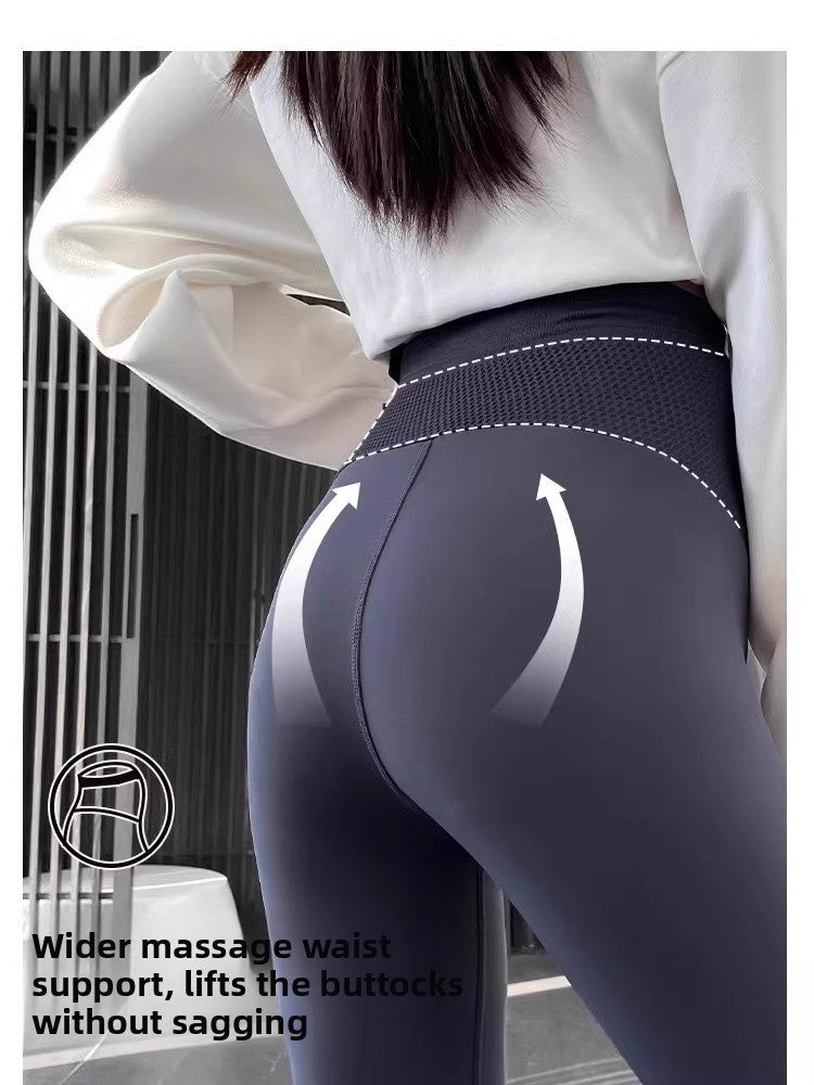 Stretchy slimming belly-support yoga pants for pregnant women