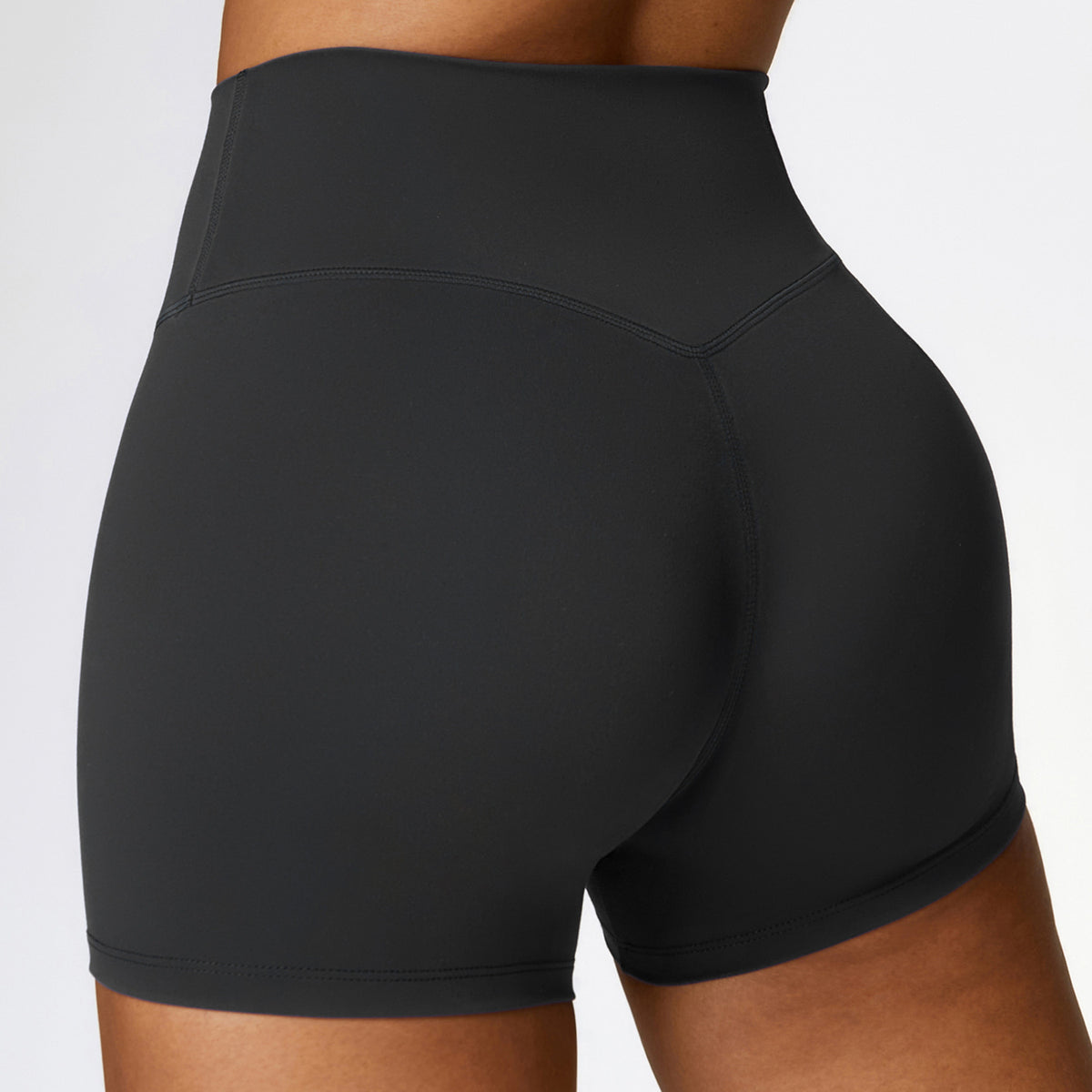 High-Waist-Yoga- und Fitnessshorts für Damen