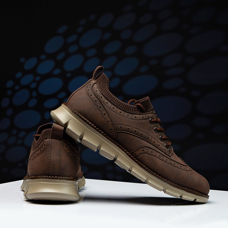 Herren-Freizeit- und Wanderschuhe mit dicker Sohle