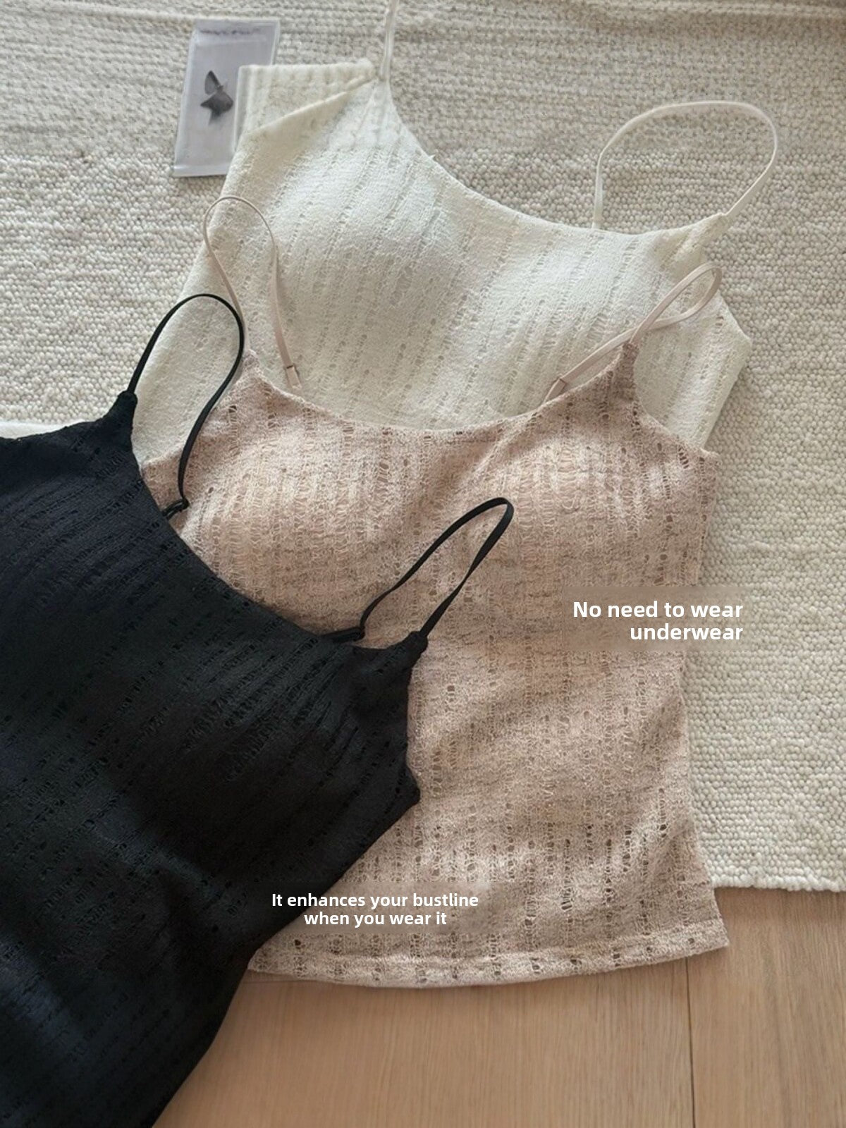 Damen-Trägertop mit Spitze und integriertem BH