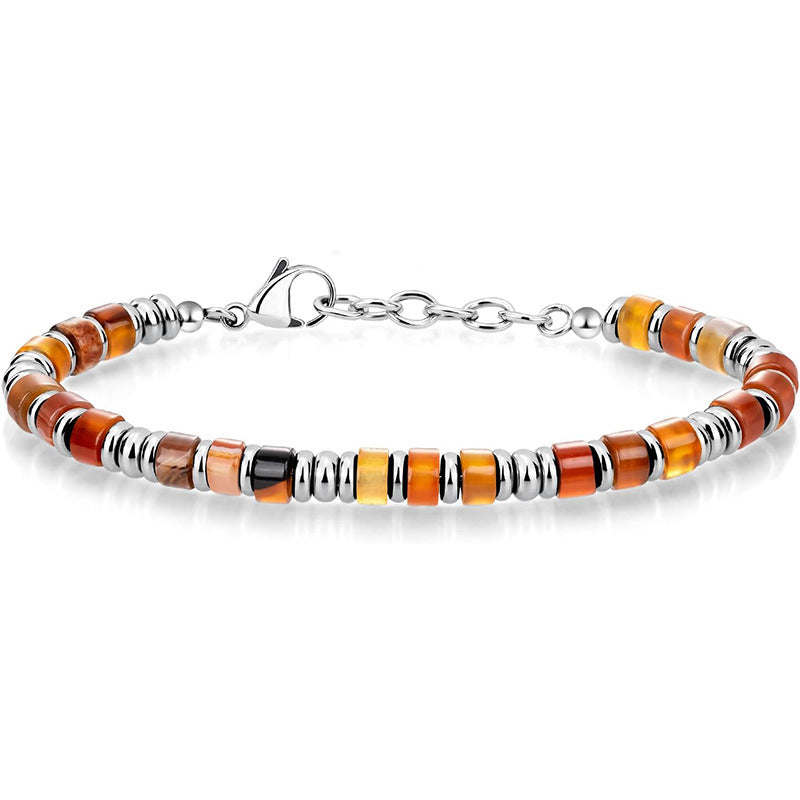 Naturstein-Perlenarmband für Herren