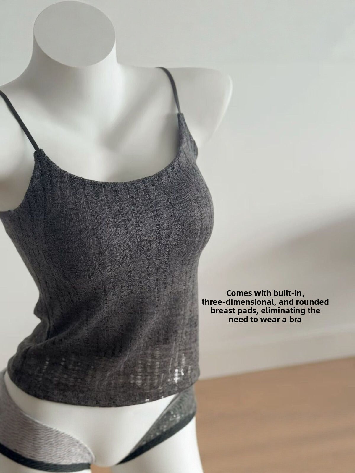 Damen-Trägertop mit Spitze und integriertem BH