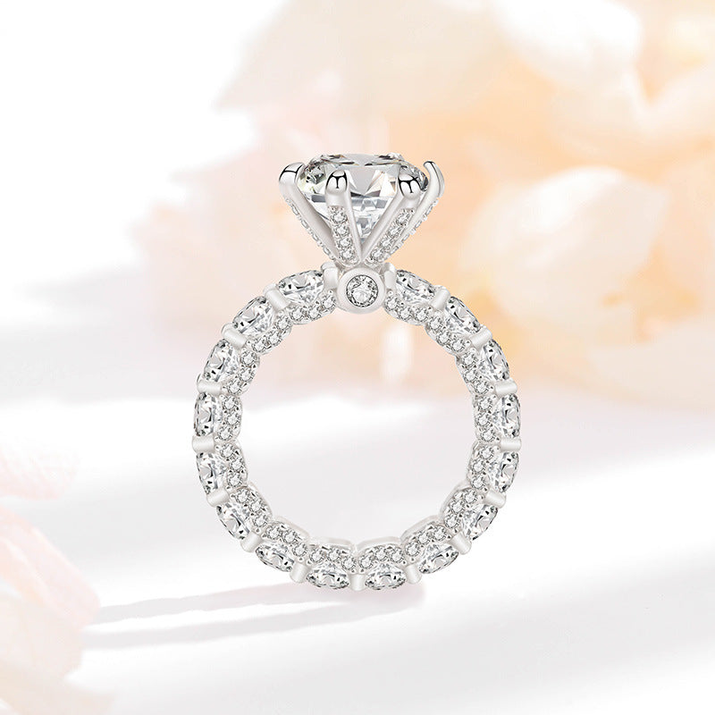Damilla Moissanit-Ring mit 4 Karat aus 925er Sterlingsilber