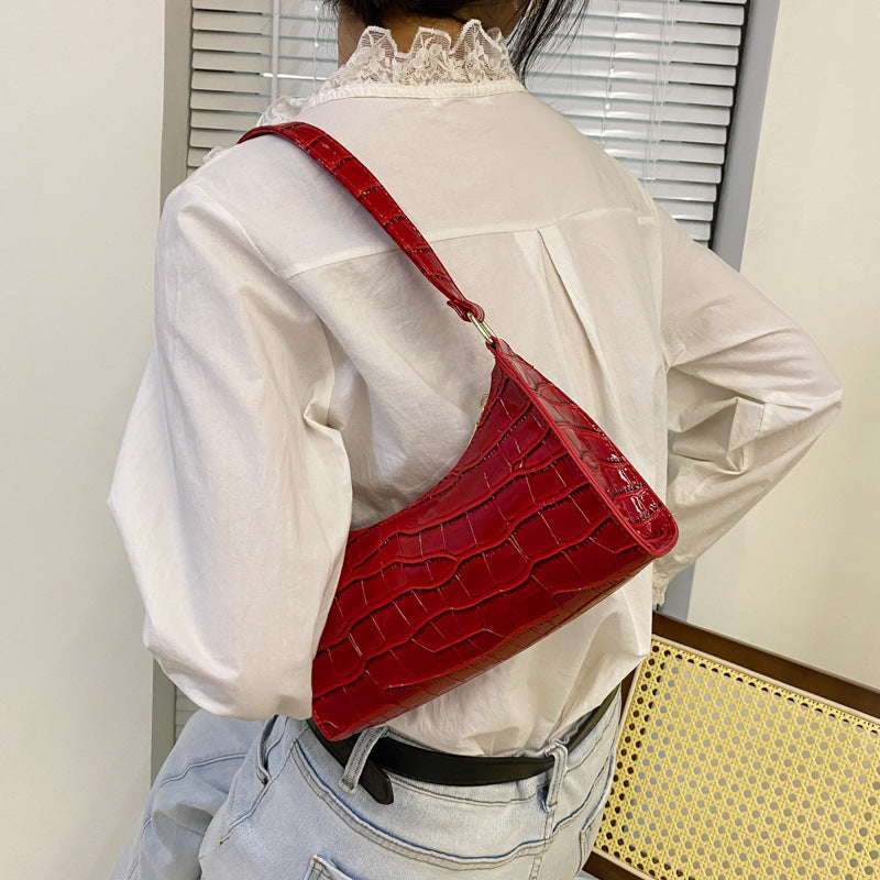 Embossed Candy-Colored Underarm Bag