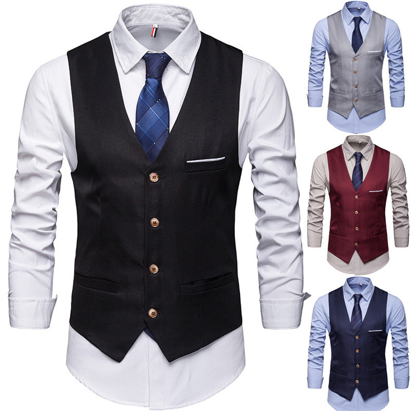 Slim-Fit-Anzugweste für Herren