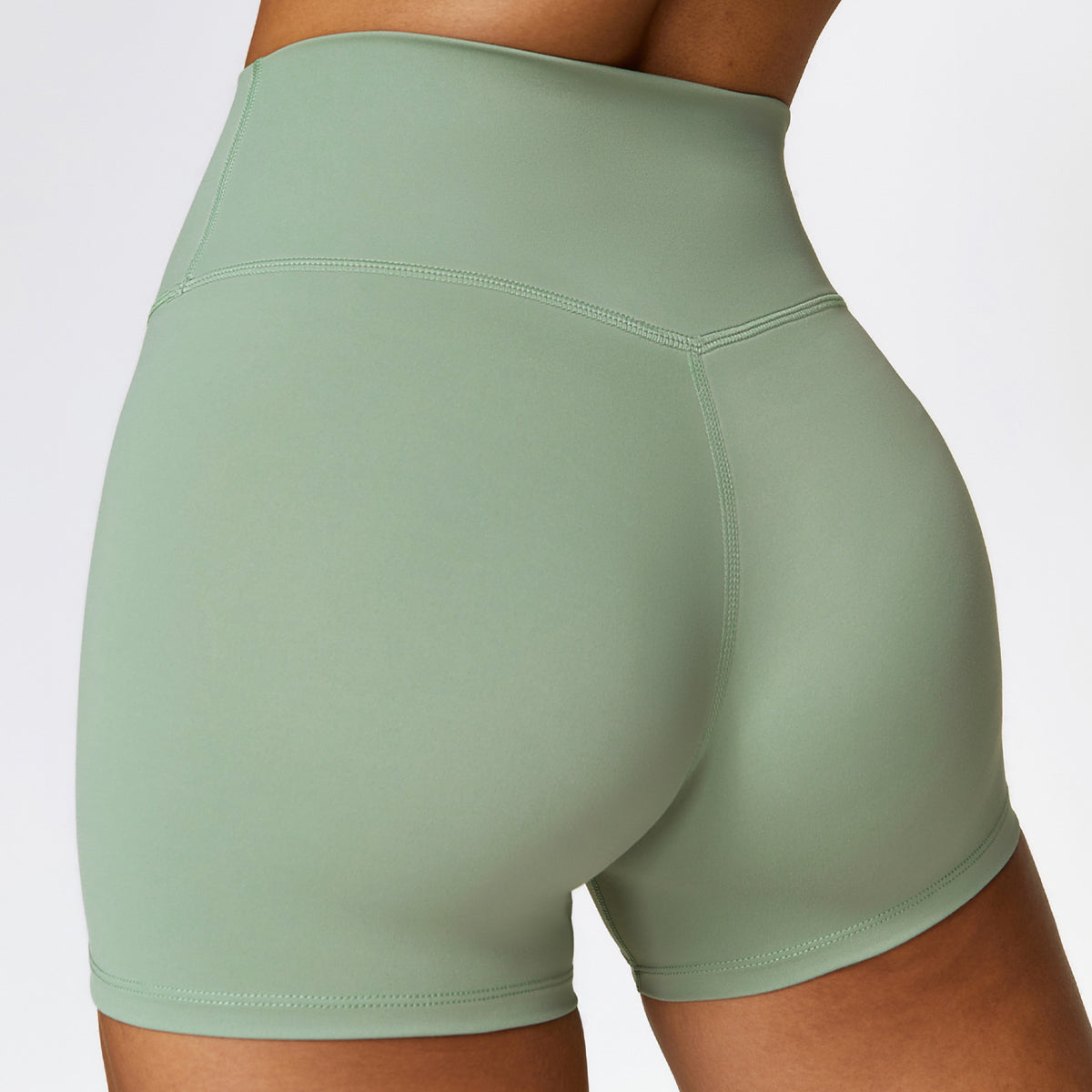 High-Waist-Yoga- und Fitnessshorts für Damen