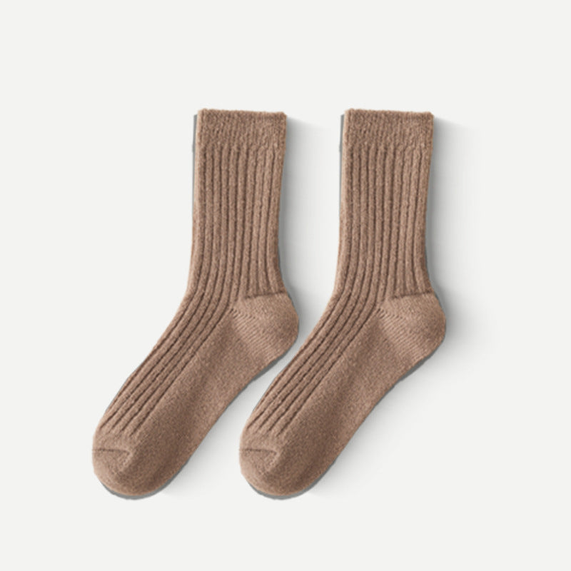 Gerippte Kindersocken aus Wollmix mit 13 % Wollanteil