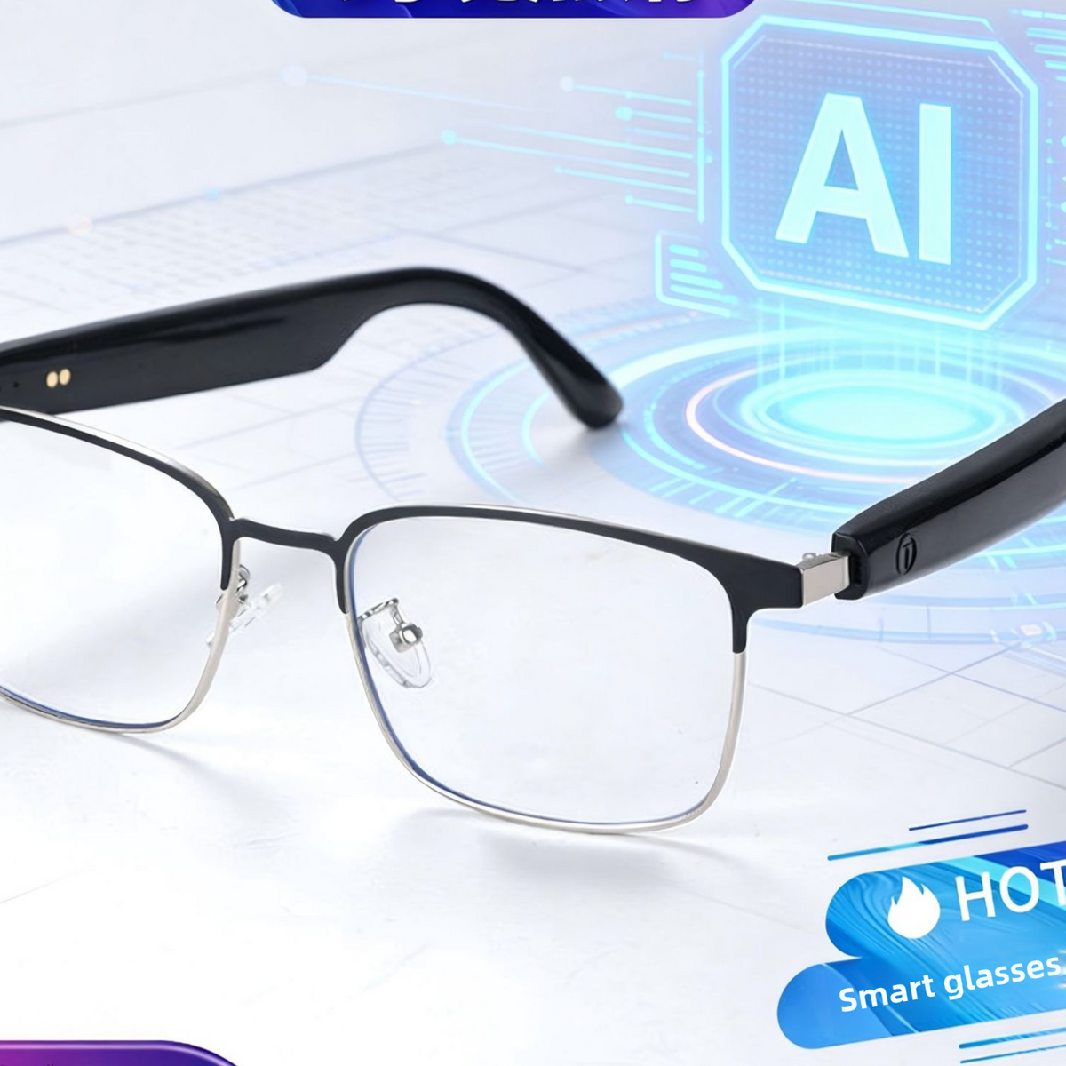 Bluetooth-Smart-Brille mit KI-Übersetzung