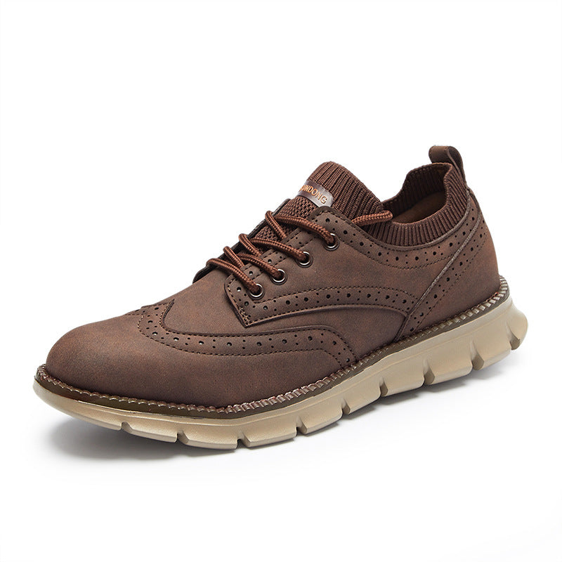 Herren-Freizeit- und Wanderschuhe mit dicker Sohle