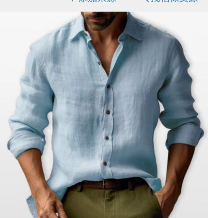 Herren-Langarmhemd mit Button-down-Kragen