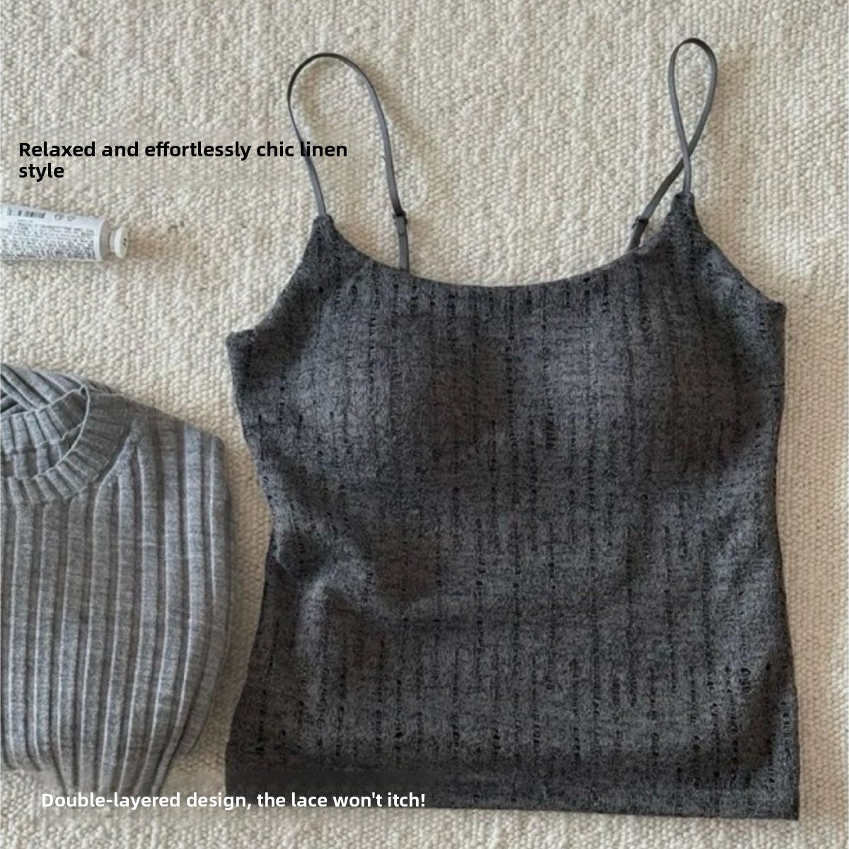 Damen-Trägertop mit Spitze und integriertem BH