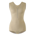 Damen-Shapewear-Body mit Brustpolstern und Frontreißverschluss