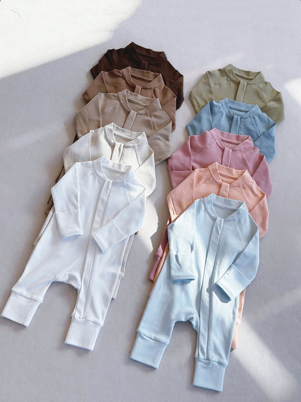 Baby Long Sleeve Zip Front Romper