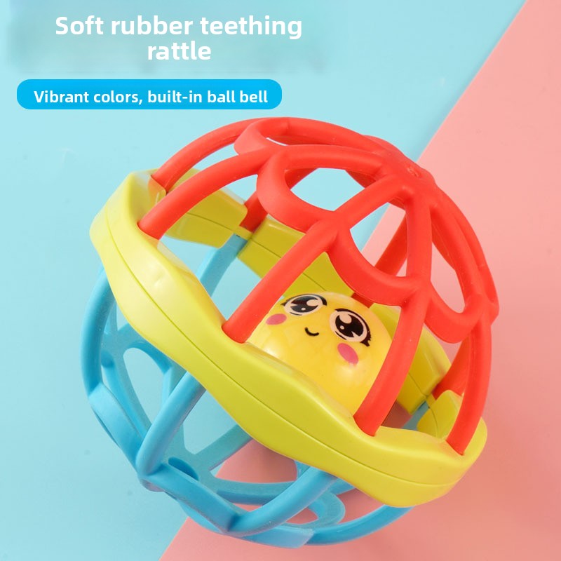 Soft Rubber Baby Rattle Ball Educational Infant Toy