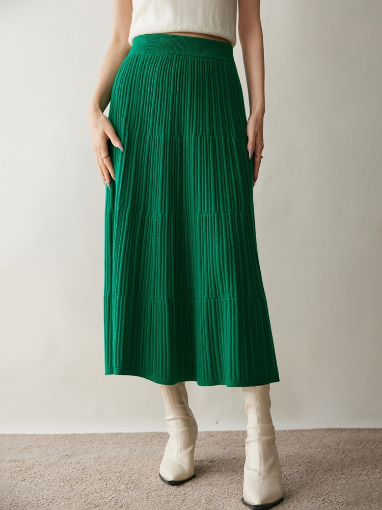 Cashmere knit skirt
