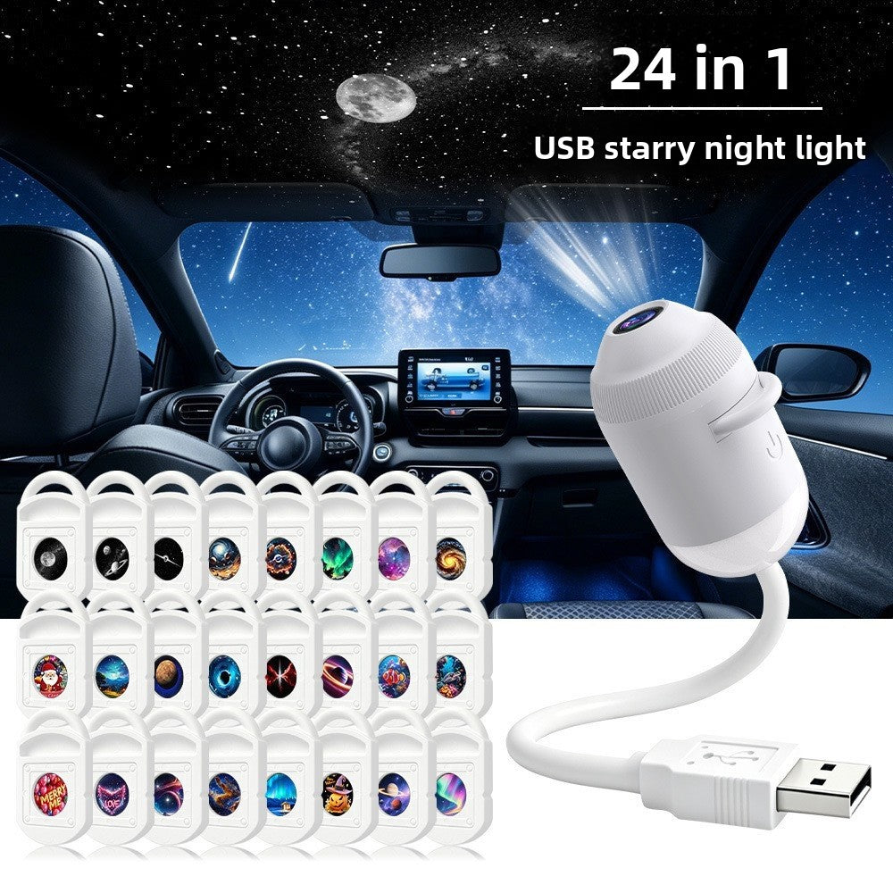 USB-Nachtlicht mit Sternenprojektion