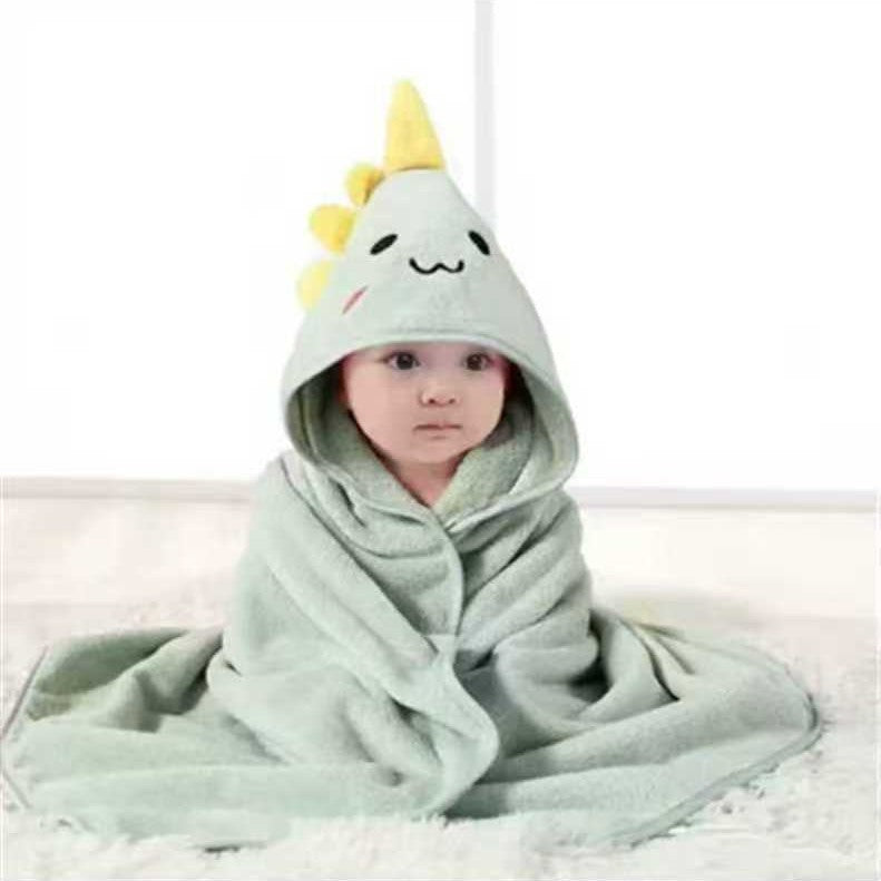Schnelltrocknender Baby-Badeponcho mit Kapuze