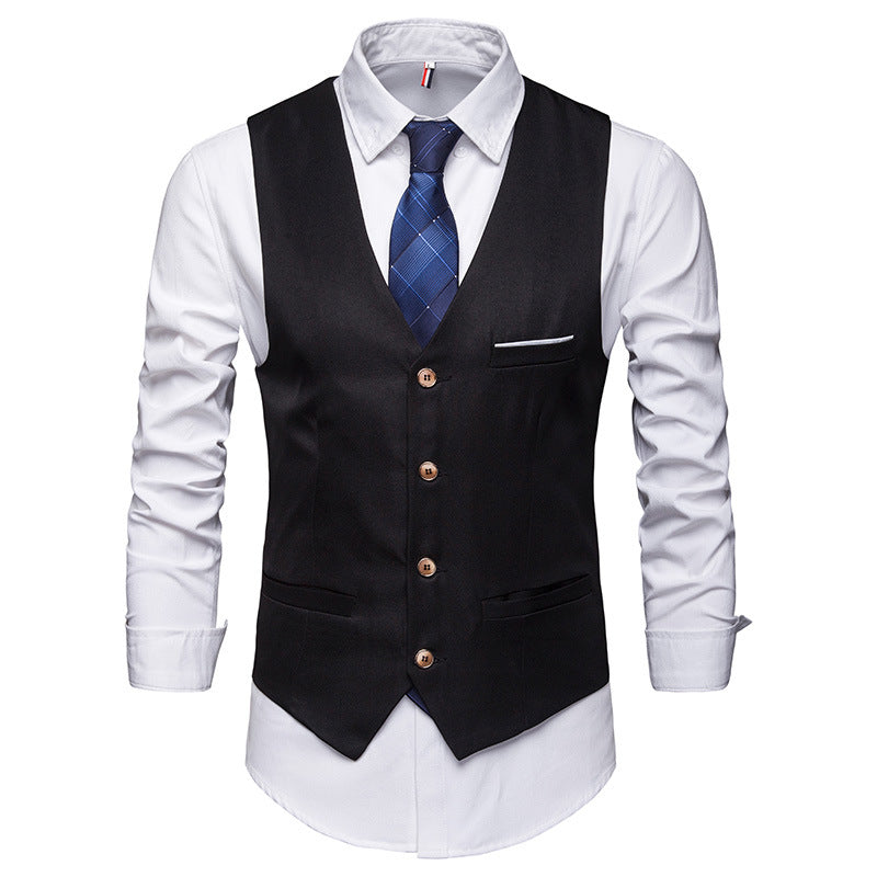 Slim-Fit-Anzugweste für Herren