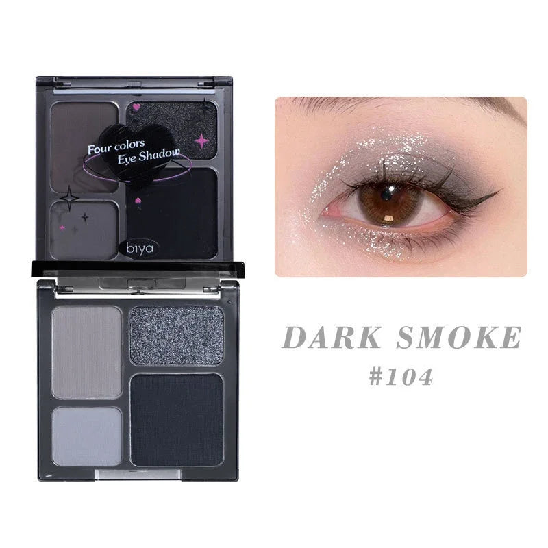 IFANYUO Lidschattenpalette mit 4 Farben für Smokey-Eye-Looks