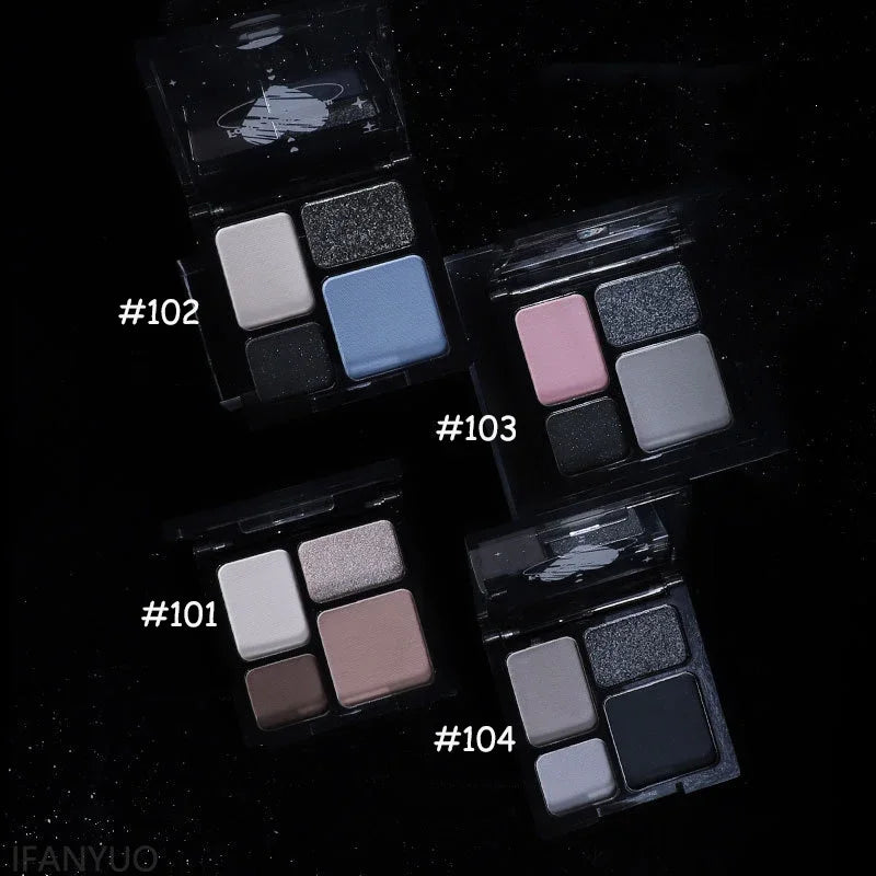 IFANYUO Lidschattenpalette mit 4 Farben für Smokey-Eye-Looks