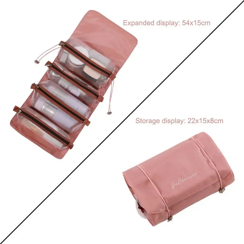 Geräumige Kosmetiktasche in Rosa für Make-up und Pflegeprodukte