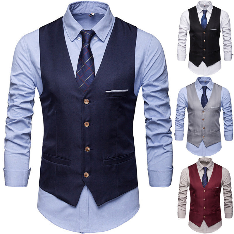 Slim-Fit-Anzugweste für Herren