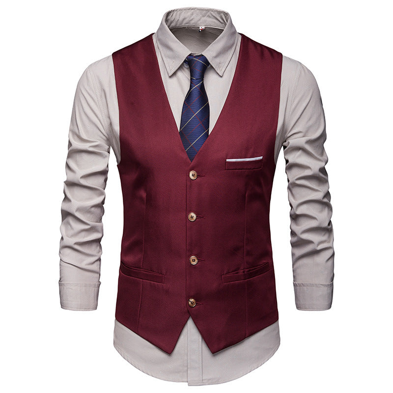 Slim-Fit-Anzugweste für Herren