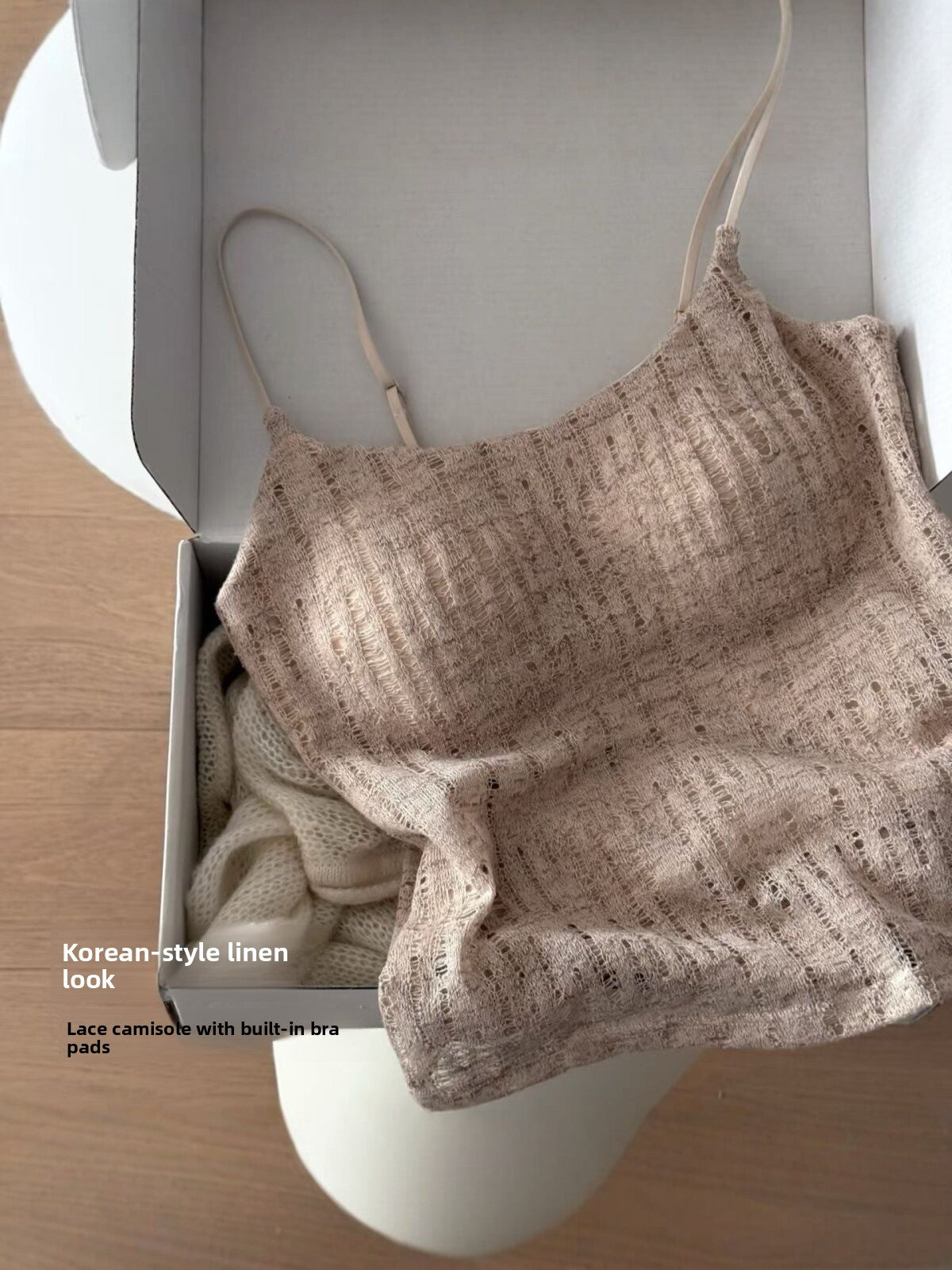 Damen-Trägertop mit Spitze und integriertem BH