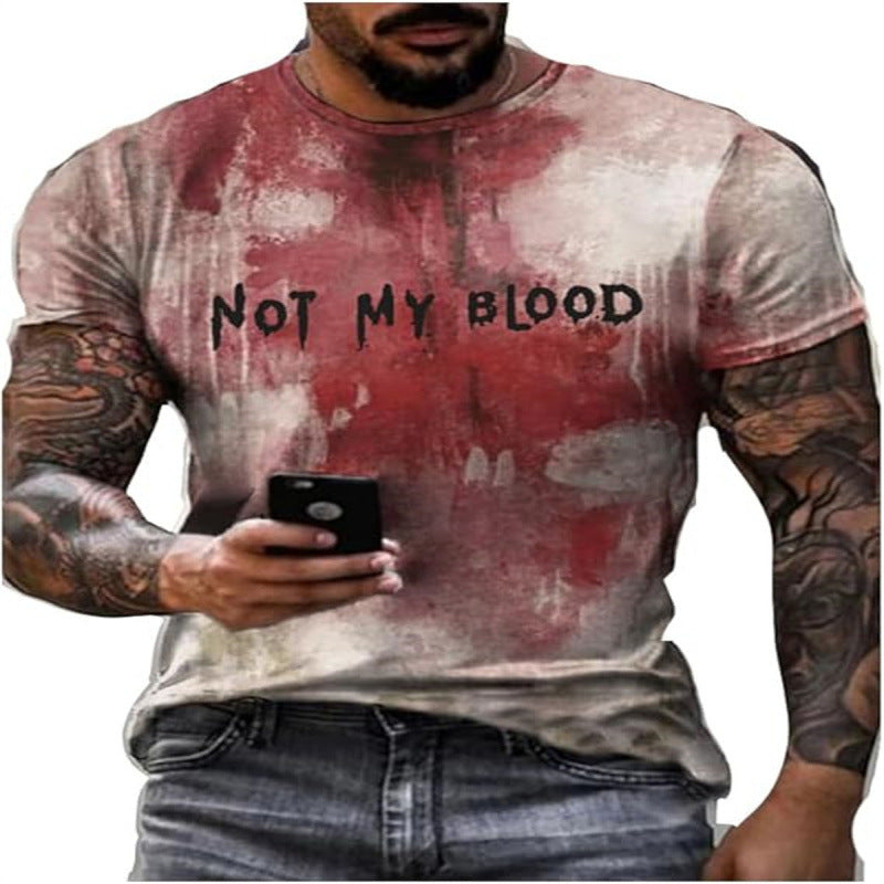 Men's 3D Digital Print Short Sleeve T-Shirt Summer Casual Streetwear