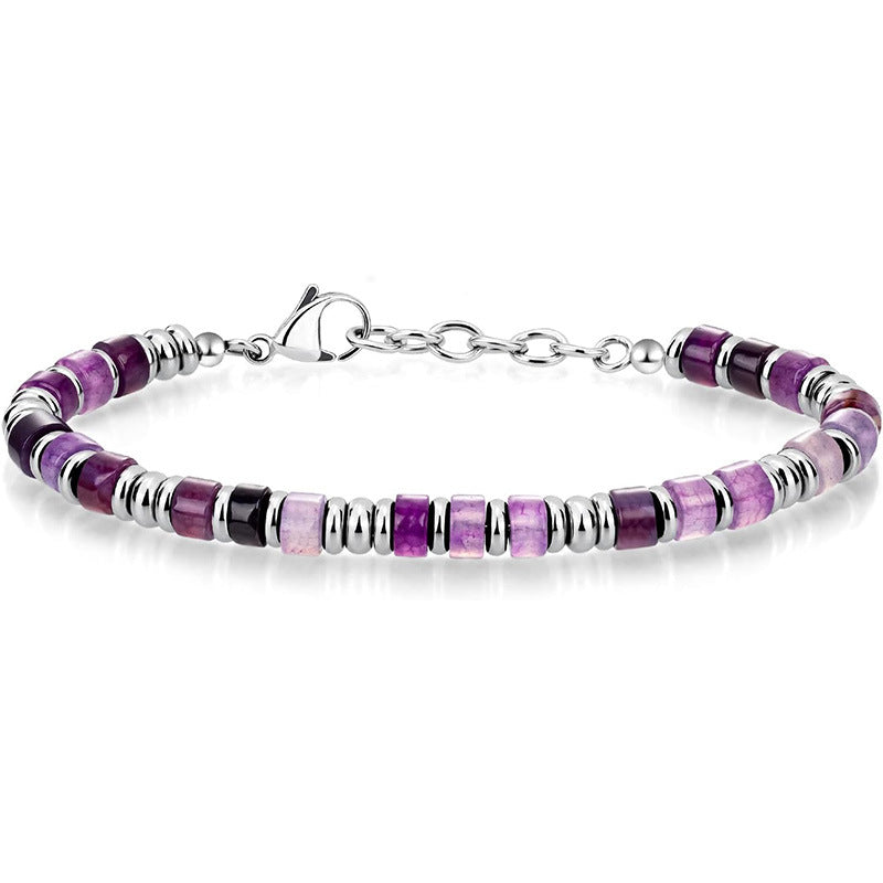 Naturstein-Perlenarmband für Herren