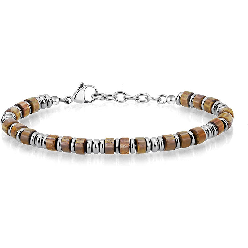 Naturstein-Perlenarmband für Herren