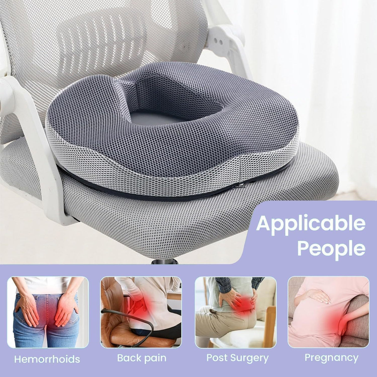 Ergonomisches Sitzkissen aus Memory-Schaum