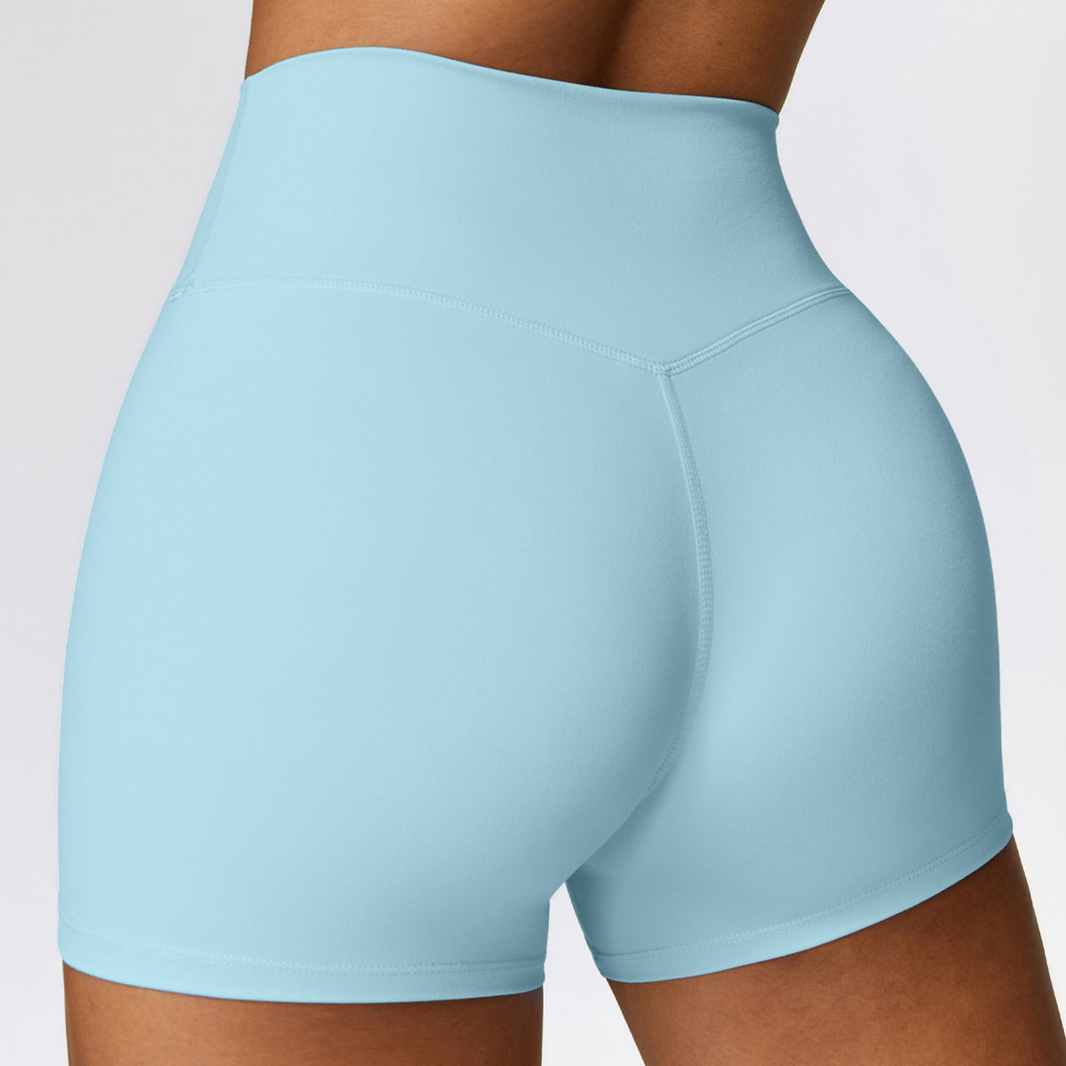 High-Waist-Yoga- und Fitnessshorts für Damen