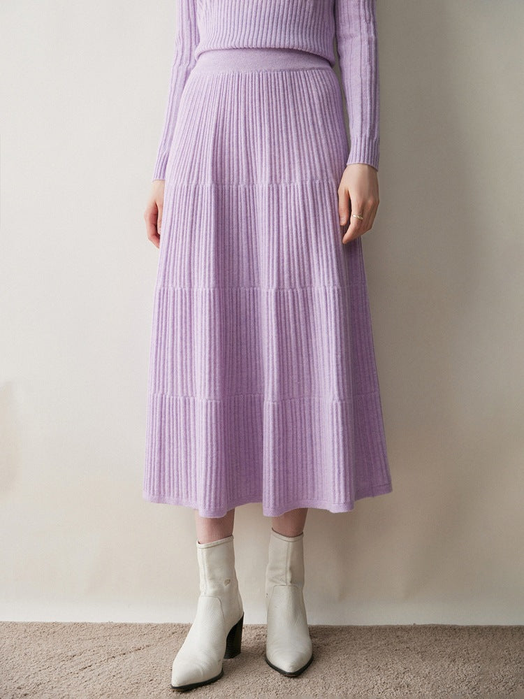 Cashmere knit skirt