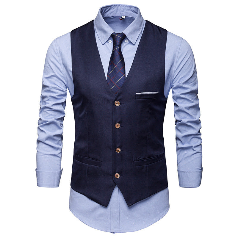 Slim-Fit-Anzugweste für Herren