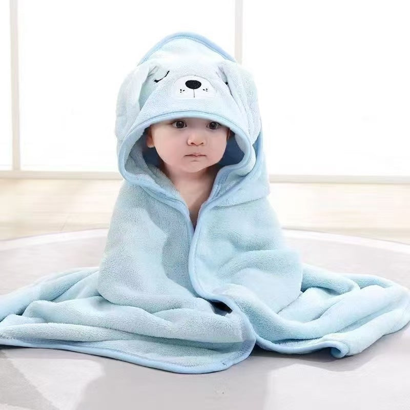 Schnelltrocknender Baby-Badeponcho mit Kapuze