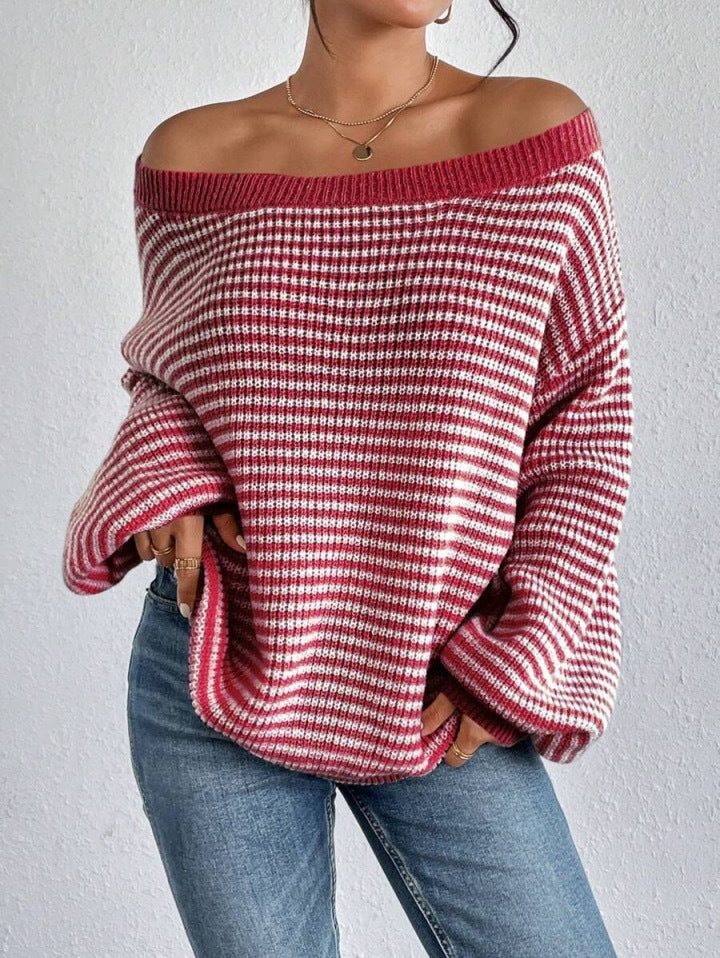 Women's Off-Shoulder Knit Sweater