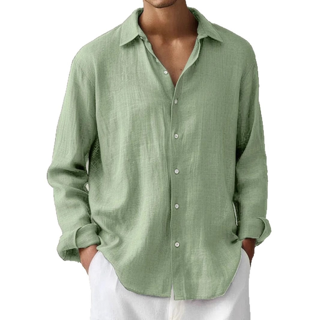 Herren-Langarmhemd mit Button-down-Kragen