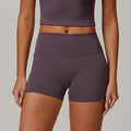 High-Waist-Yoga- und Fitnessshorts für Damen