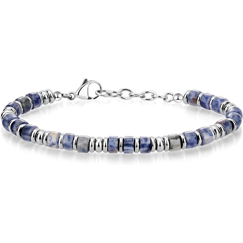 Naturstein-Perlenarmband für Herren