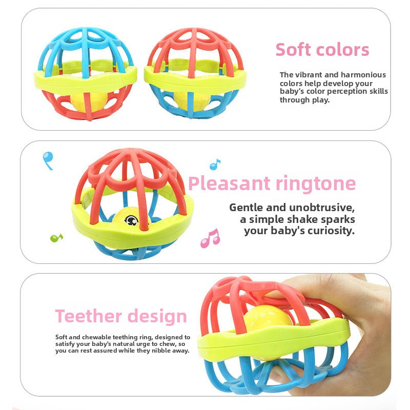 Soft Rubber Baby Rattle Ball Educational Infant Toy